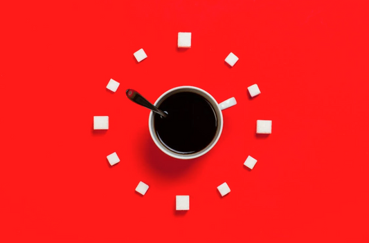 Chemical Structure of a Caffeine Molecule