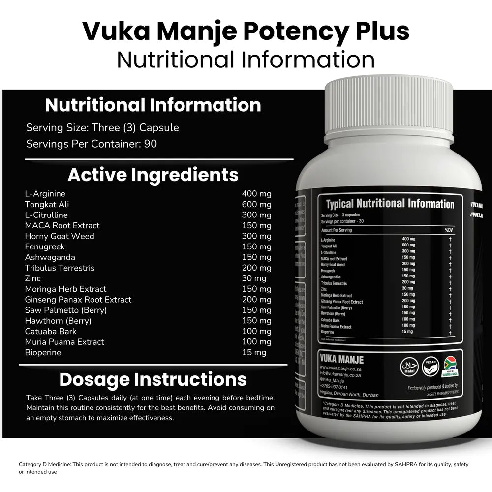 Vuka Manje™ Potency Plus Bundle (Free Delivery)